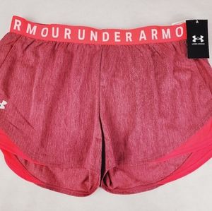 Women's Under Armour UA Red Play Up Twist Shorts 3.0